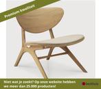 Ethnicraft Eye lounge stoel eikenhout 74x77x73 cm - Natuur, Huis en Inrichting, Fauteuils, Ophalen of Verzenden, Nieuw, Overige materialen