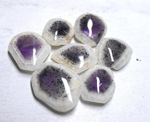 7 pcs Amethist - 37.68 ct - Gecertificeerd gemmologisch, Verzamelen, Mineralen en Fossielen