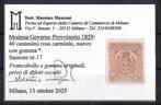 Italiaanse oude staten - Modena - 1859 Modena 40 C Rosa, Gestempeld