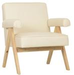 PU-Lederen Lounge Fauteuil met Armleuning – Comfort 120kg, Huis en Inrichting, Stoelen, Verzenden, Nieuw, Hout, Eén