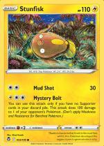Stunfisk 055/195 Silver Tempest, Hobby en Vrije tijd, Verzamelkaartspellen | Pokémon, Losse kaart, Nieuw, Foil, Ophalen of Verzenden