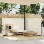 vidaXL Windscherm uittrekbaar 120x600 cm crème, Verzenden, Nieuw
