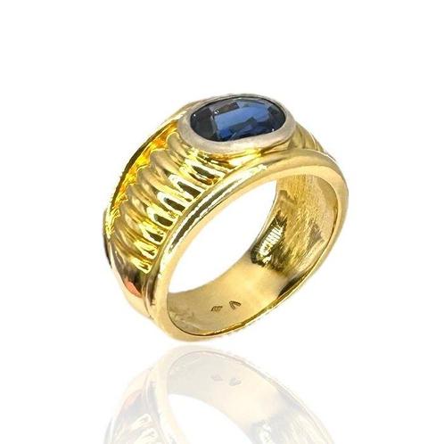 Ring - 14 karaat Geel goud, Prachtige 14K gouden ring met, Sieraden, Tassen en Uiterlijk, Ringen