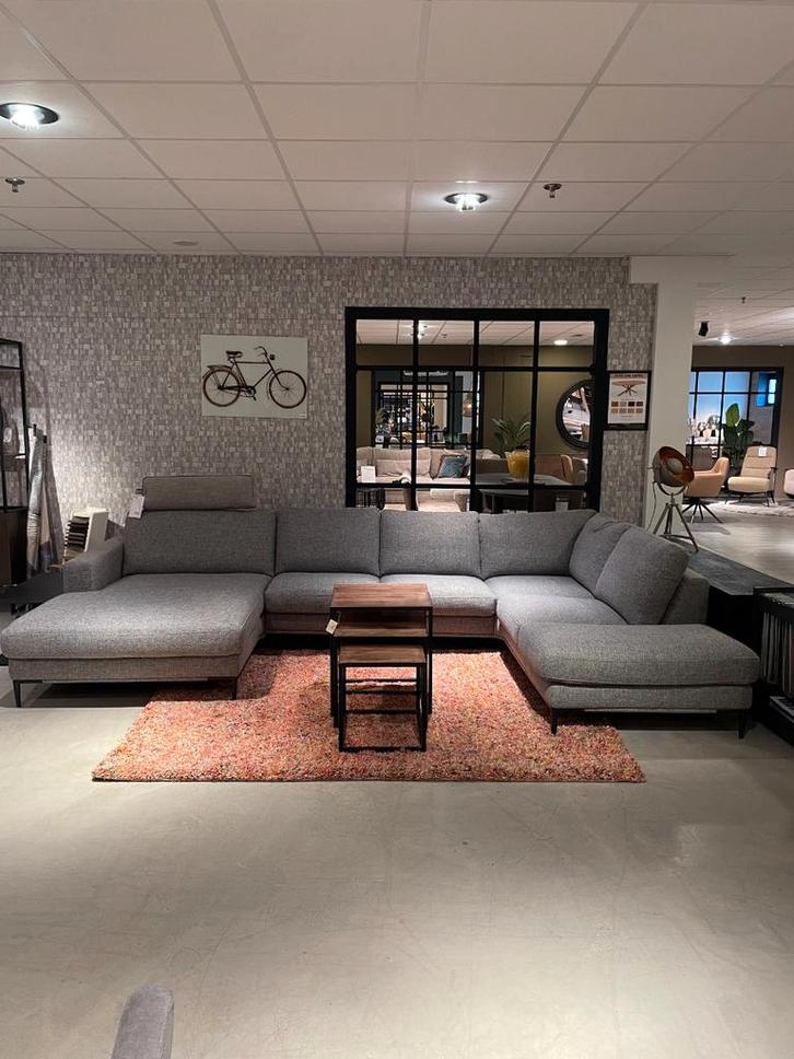 Omera Hoekbank Grijs - IN.HOUSE, Huis en Inrichting, Banken | Bankstellen, 200 tot 250 cm, 150 cm of meer, Hoekbank, Nieuw, Stof