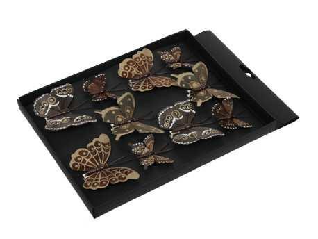 Bruine vlinders – 5-8 cm 10 stuks voor bloemschikken,, Hobby en Vrije tijd, Knutselen, Nieuw, Ophalen of Verzenden
