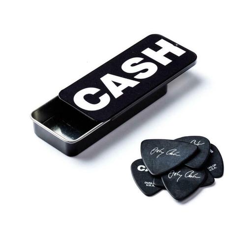 Johnny Cash opbergblikje met plectrums officiële merchandise, Verzamelen, Muziek, Artiesten en Beroemdheden, Gebruiksvoorwerp