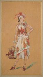 Georges Clairin (1842-1919) - Jeune femme au panier