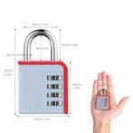 Stahlex Hangslot met cijfercode - aluminium - 85 mm - 4-c..., Ophalen of Verzenden, Nieuw