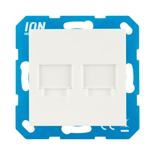 Modular Jack 2-voudig met Centraalplaat V1/J1 Serie, Doe-het-zelf en Verbouw, Elektra en Kabels, Nieuw, Ophalen of Verzenden