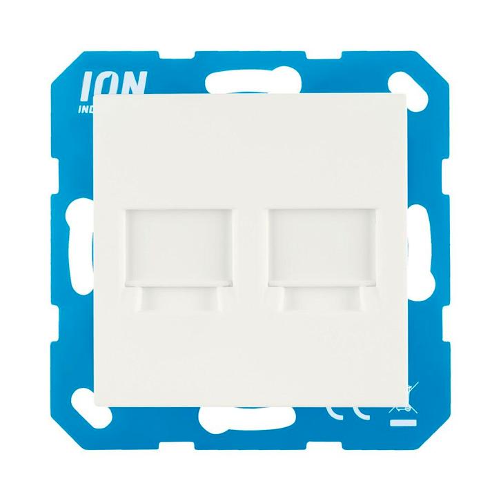 Modular Jack 2-voudig met Centraalplaat V1/J1 Serie, Doe-het-zelf en Verbouw, Elektra en Kabels, Nieuw, Ophalen of Verzenden