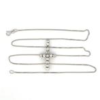 Handmade - Halsketting - Croce con diamanti - 5.2 g - 18, Nieuw