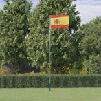 vidaXL Vlag met vlaggenmast Spanje 5,5 m aluminium, Verzenden, Nieuw
