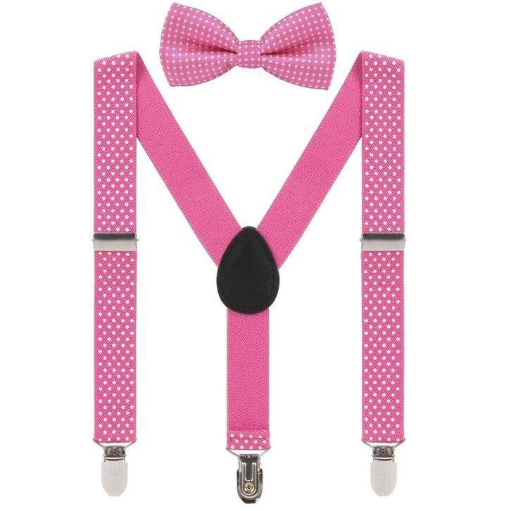 Fako Fashion - Kinder Bretels Met Vlinderstrik - Stipjes -, Kinderen en Baby's, Kinderkleding | Overige, Verzenden