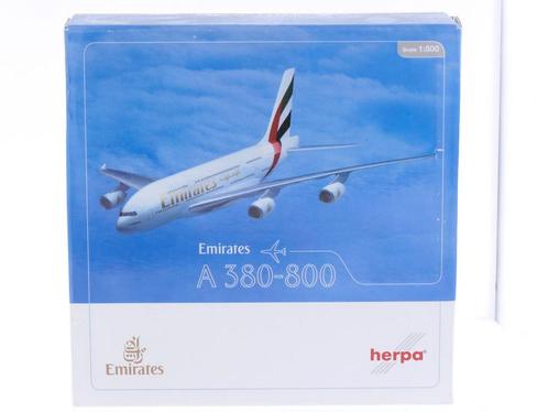 Schaal 1:500 Herpa 514521 Emirates Airbus A380-800 Reg. A..., Hobby en Vrije tijd, Modelbouw | Vliegtuigen en Helikopters, Zo goed als nieuw
