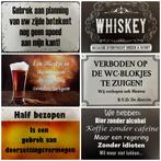 Grootse aanbod reclameborden metaal cafe bar kroeg man cave, Ophalen of Verzenden, Nieuw, Reclamebord