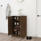 vidaXL Schoenenkast 60x35x92 cm bewerkt hout bruin, Verzenden, Nieuw