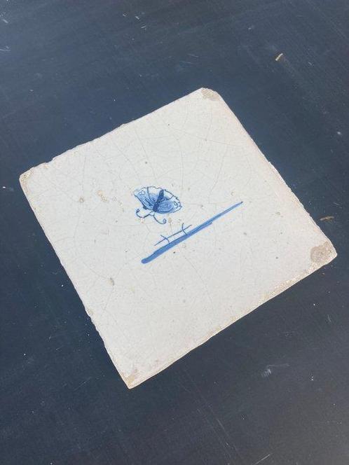 Tegel - Zeldzame antieke Delfts blauwe tegel met een, Antiek en Kunst, Antiek | Glas en Kristal