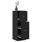 vidaXL Apothekerskast 40x41x118 cm bewerkt hout zwart, Huis en Inrichting, Kasten | Overige, Verzenden, Nieuw