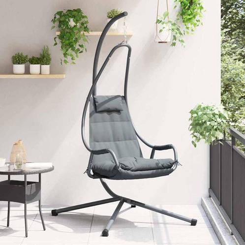 vidaXL Hangende ei-stoel Antraciet 94 x 107 x 196.5 cm Staal, Tuin en Terras, Tuinbanken, Nieuw, Metaal, Verzenden