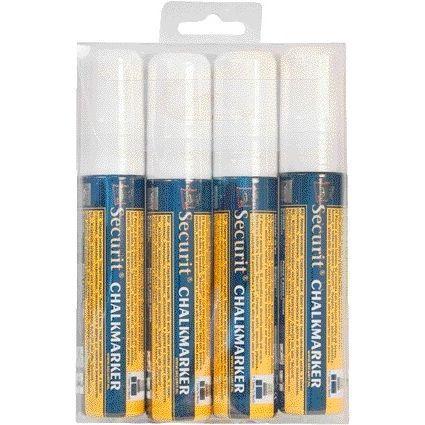 Krijtstift Securit SMA-720 blok wit 7-15mm blister à 4 stuks, Diversen, Schrijfwaren, Ophalen of Verzenden