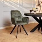 Eetkamerstoel Nova | Hunter Green | Met armleuning, Huis en Inrichting, Stoelen, Ophalen of Verzenden, Nieuw