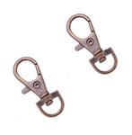 2x mini swivel karabijnhaak - KOPER - 35mm, Sieraden, Tassen en Uiterlijk, Ophalen of Verzenden, Nieuw