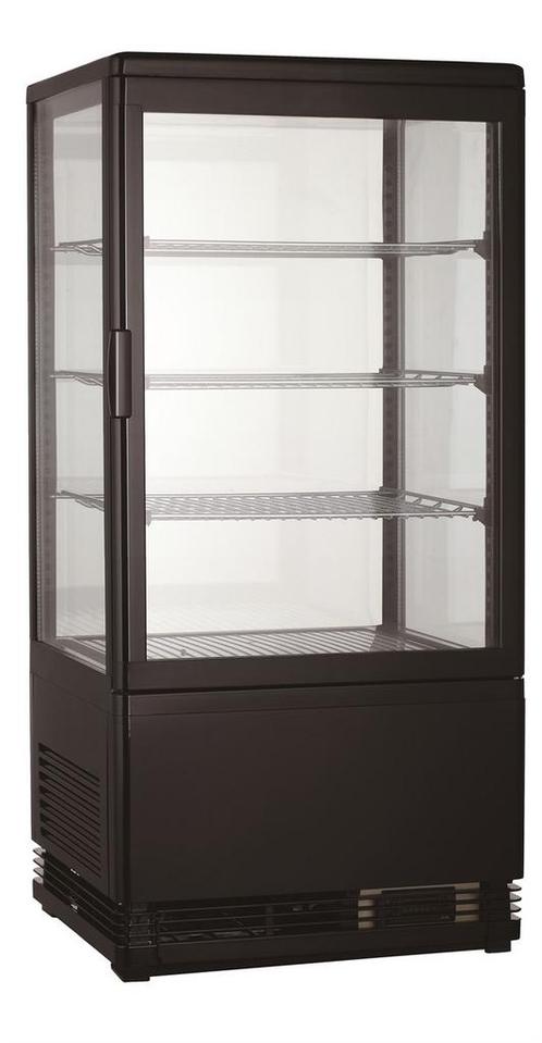 Combisteel Koelvitrine | 68L | Zwart | 0°c/+12°c | 4 Niveaus, Witgoed en Apparatuur, Koelkasten en IJskasten, Ophalen of Verzenden