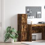vidaXL Hoog Kast Rook Eiken 31,5x32x124 cm Gelaagd Hout, Huis en Inrichting, Minder dan 50 cm, Verzenden, 100 tot 150 cm, Nieuw