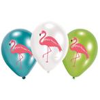 Hawaii Ballonnen Flamingo 28cm 6st, Verzenden, Nieuw