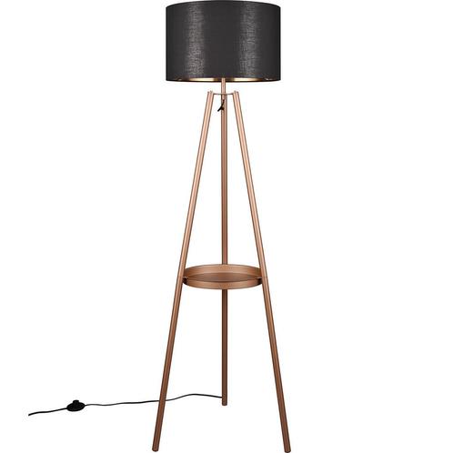 LED Vloerlamp - Trion Loet - E27 Fitting - Rond - Coffee -, Huis en Inrichting, Lampen | Vloerlampen, Nieuw, Metaal, Ophalen of Verzenden