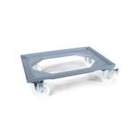 Eurobakken rolplateau 250 kg met rem grijs