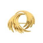 Gouden broche als vleugels (kanonsluiting, geelgoud), Sieraden, Tassen en Uiterlijk, Broches, Ophalen of Verzenden, Gebruikt, Overige kleuren