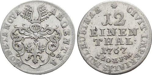 1/12 taler, daalder 1767 Muehlhausen-stadt (thueringen), Postzegels en Munten, Munten | Europa | Niet-Euromunten, Verzenden