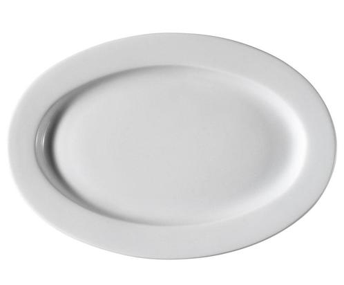 GGM Gastro | (24 stuks) PERA Wit - Bord ovaal - 280mm |, Huis en Inrichting, Keuken | Servies, Effen, Nieuw, Bord(en), Verzenden