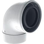 Burgerhout Twinsafe PP Ø60/100 concentrisch bocht 90°, Doe-het-zelf en Verbouw, Verwarming en Radiatoren, Verzenden, Nieuw