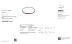 Armband - 14 karaat Witgoud - 11.03ct. tw. Robijn, Nieuw