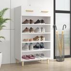 vidaXL Schoenenkast 60x35x105 cm bewerkt hout wit, Huis en Inrichting, Verzenden, Nieuw