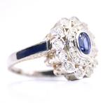 Zonder Minimumprijs - Ring Platina - 7.00ct. tw. Saffier -, Nieuw