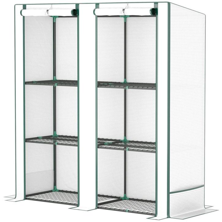 TRUUSK Broeikas met Zadeldak en Dubbele Deur - Winterbestend, Tuin en Terras, Tuintafels, Nieuw, Verzenden