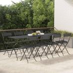 vidaXL Bistrostoelen 8 st inklapbaar poly rattan en staal, Tuin en Terras, Tuinstoelen, Verzenden, Nieuw, Rotan