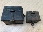 Kist (3) - IJzer, Messing - Mini strongbox/alms box -