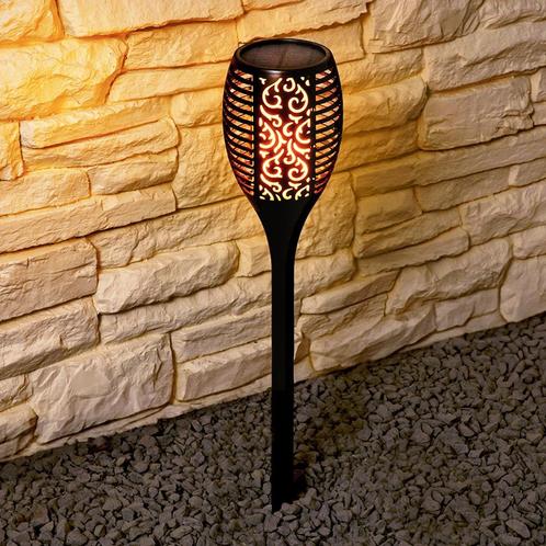 Solarlamp Fakkel met bewegende vlam - tuinfakkel Warm Wit, Tuin en Terras, Buitenverlichting, Led, Minder dan 50 watt, Nieuw, Kunststof