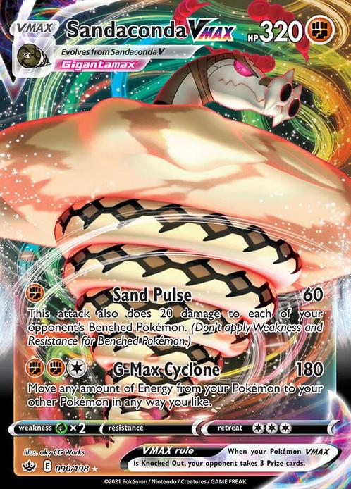 Sandaconda VMAX 090/198 Chilling Reign, Hobby en Vrije tijd, Verzamelkaartspellen | Pokémon, Losse kaart, Nieuw, Foil, Ophalen of Verzenden