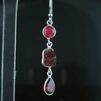 Zonder Minimumprijs - Oorbellen Zilver - 8.30ct. tw. Granaat, Nieuw
