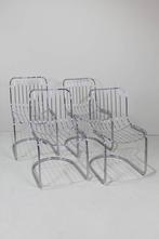 Vintage draadstoelen, buisframe stoelen - jaren 70, Huis en Inrichting, Gebruikt, Overige kleuren, Metaal, Jaren '70