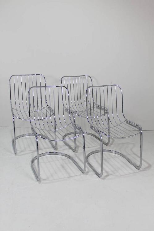 Vintage draadstoelen, buisframe stoelen - jaren 70, Huis en Inrichting, Stoelen, Overige kleuren, Gebruikt, Metaal