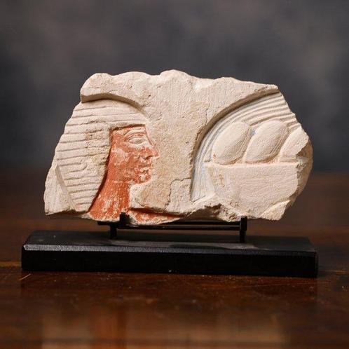 Het oude Egypte, begrafenissteenfragment met offerscène, Verzamelen, Mineralen en Fossielen
