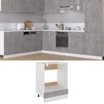 vidaXL Ovenkast Riga 60x46x81,5 cm bewerkt hout betongrijs, Huis en Inrichting, Keuken | Keukenelementen, Verzenden, Nieuw, Grijs