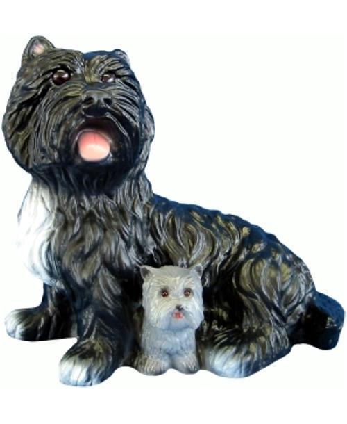 Westie hond met puppy, Tuin en Terras, Tuinbeelden, Nieuw, Verzenden