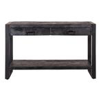 Mangohout Sidetable Britt 120 Zwart, Verzenden, Nieuw, Industriële meubels, 25 tot 50 cm